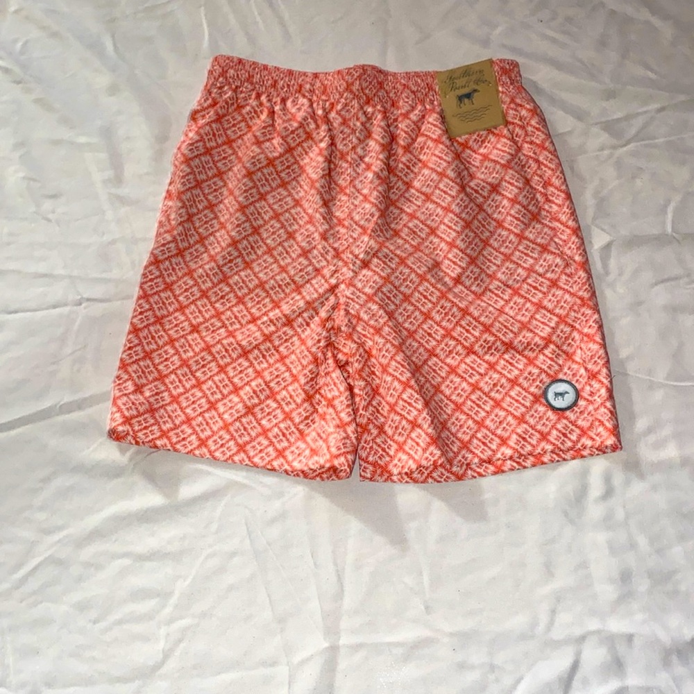 Southern Point Co. swim trunks size Youth large color Orange and white